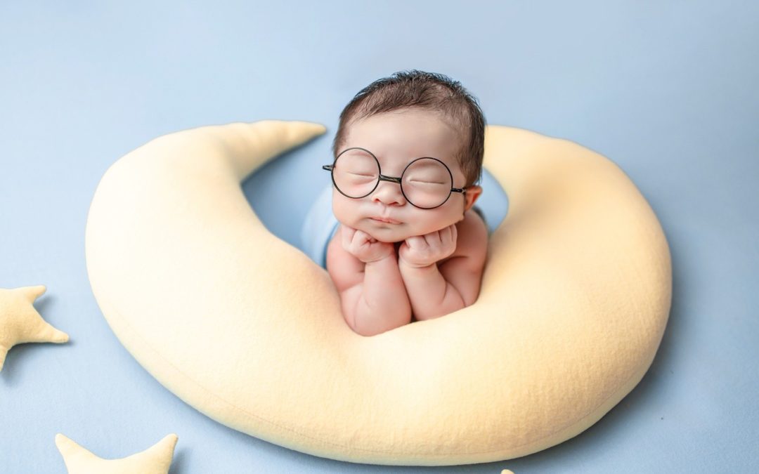 newborn baby with glasses